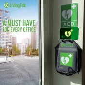 Seinälle kiinnitettävä defibrillaattori