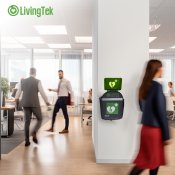 Seinälle kiinnitettävä defibrillaattori